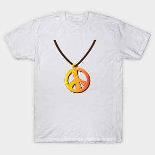 Peace Sign Necklace for Hippies T-Shirt
